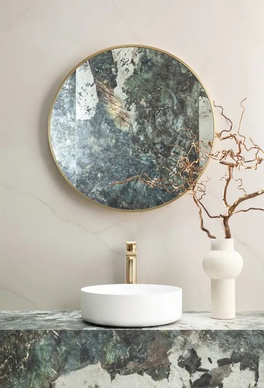 #Koupelna #Obytné prostory #mramor #Klasický styl #krémová #Extra velký formát #Velký formát #Lesklá dlažba #Matná dlažba #1000 - 1500 Kč/m2 #700 - 1000 Kč/m2 #Tubadzin #Onix Pearl